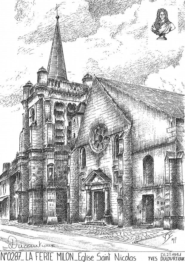 N 02087 - LA FERTE MILON - église st nicolas (racine)
